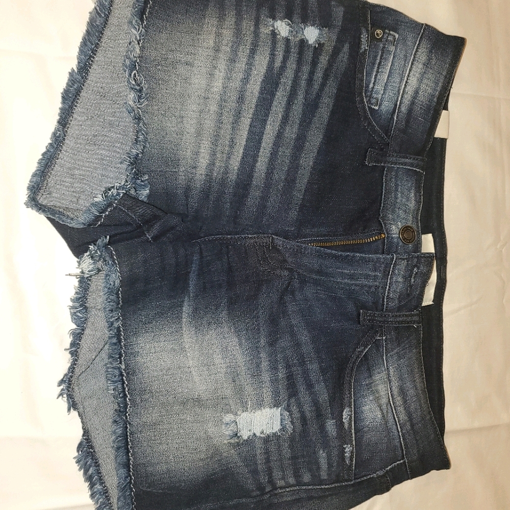 Kancan Distressed Denim Midrise Shorts 9 /28